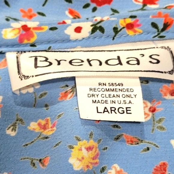 Large Boutique Floral Multi Media Button Down Blouse and Maxi Skirt Set - Picture 10 of 10